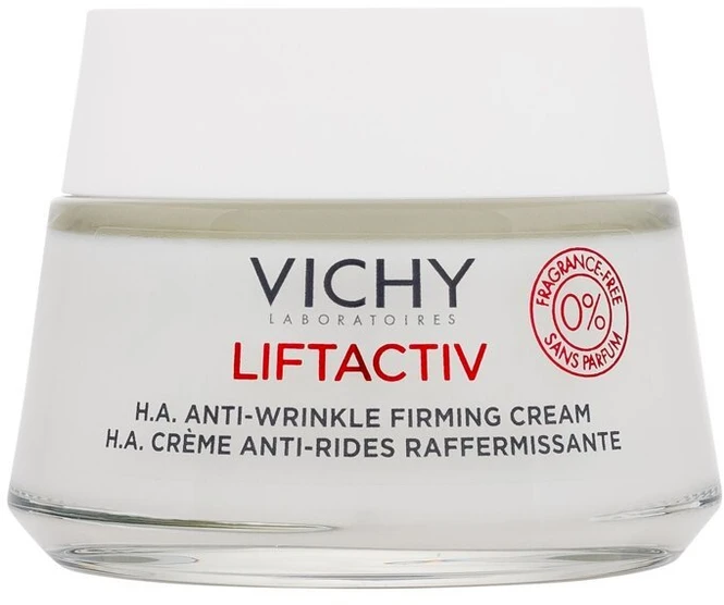 Vichy Liftactiv H.A. Anti-Wrinkle Firming Kremas dieninis kremas nuo raukšlių visiems odos tipams be kvapiklių, 50 ml