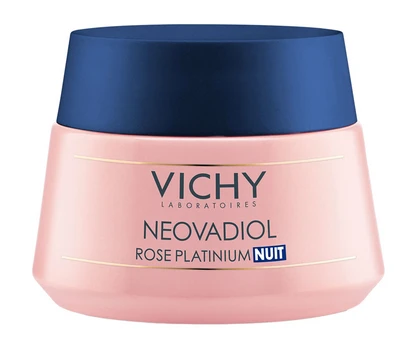 Vichy Neovadiol Rose Platinium Night Kreminis naktinis veido kremas brandžiai odai, 50 ml