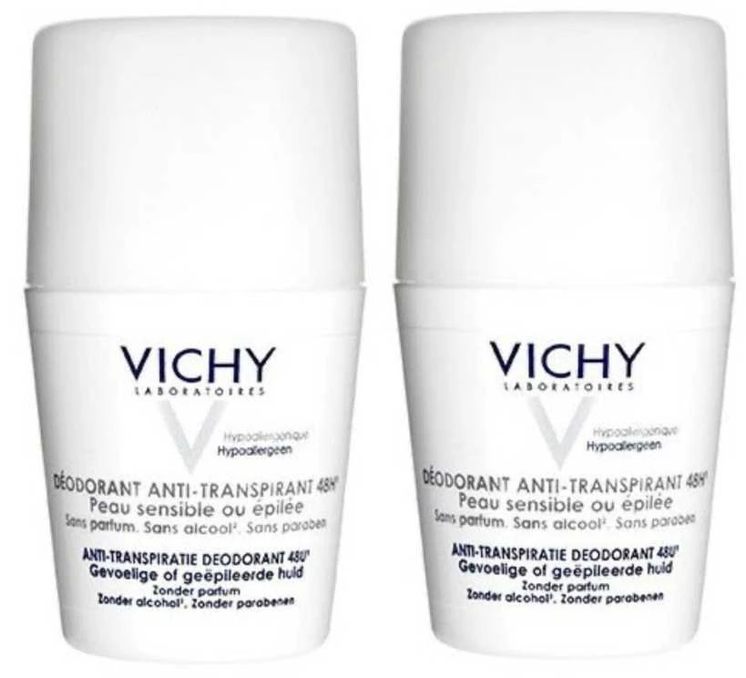 Vichy Deodorant Antiperspirant 48h Roll-on 48 Dezodorantų rinkinys, 2 x 50 ml