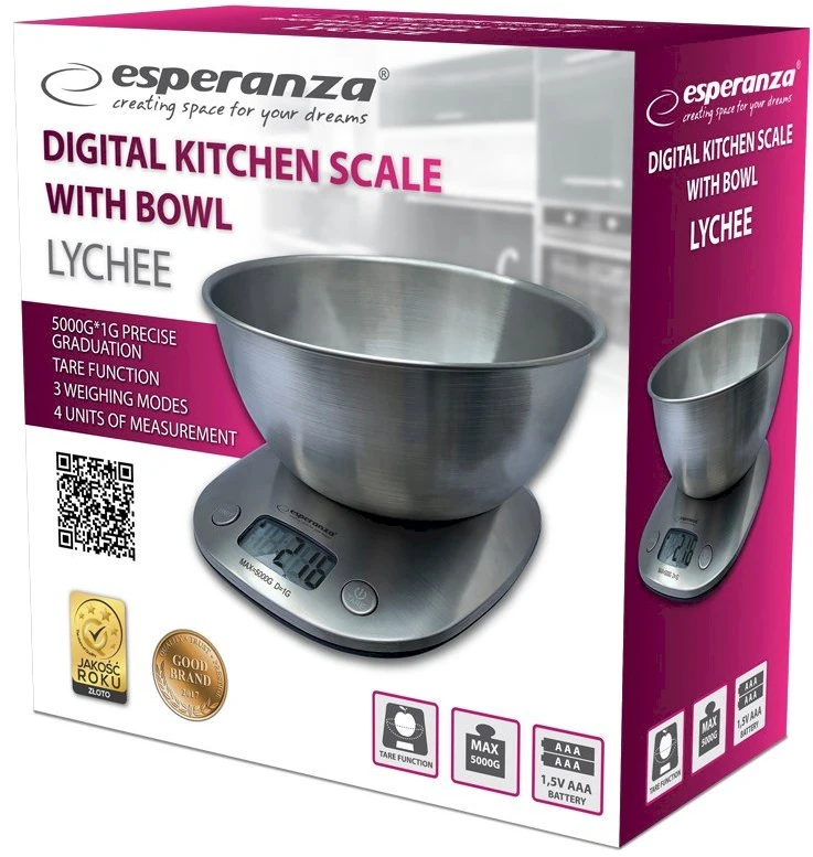 Virtuvinės svarstyklės Esperanza Virtuvės svarstyklės Esperaza Lychee EKS008