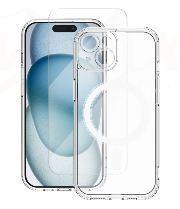 Vmax Mag dėklas + apsauginis stiklas 2,5D premium Apple iPhone 16 Plus 6,7"