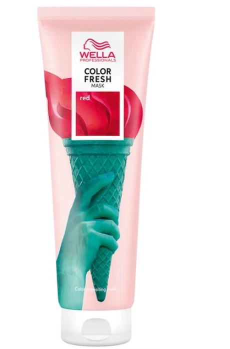 Kaukė suteikianti atspalvį plaukams Wella Color Fresh Mask 150 ml - Raudona