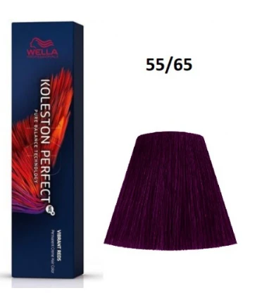Wella Professionals Koleston Perfect ilgalaikiai plaukų dažai 55/66 šviesiai kaštoninė tamsiai violetinė, intensyvi, 60 ml