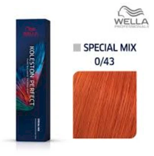 Wella Professionals Koleston Perfect Special Mix ilgalaikiai plaukų dažai 0/43 Auksinė Raudona, 60 ml