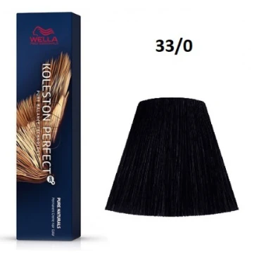 Wella Koleston 33/0 plaukų dažai su spalvos pavyzdžiu