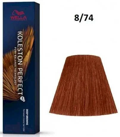 Wella Koleston Perfect Me+ plaukų dažai 60ml - 8/74