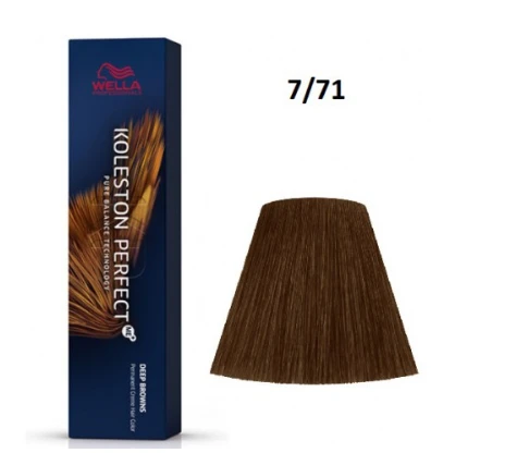 Wella Koleston Perfect Me+ plaukų dažai 60ml - 7/71