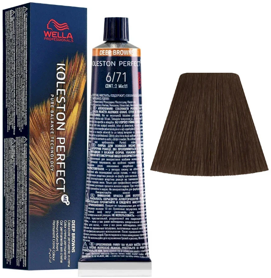 Wella Koleston Perfect Me+ plaukų dažai 60ml - 6/71