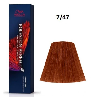 Wella Koleston Perfect Me+ Vibrant Reds plaukų dažai 60ml - 7/47