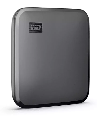 Kietasis diskas „Sandisk Western Digital Elements SE SSD 1TB“ – nešiojamas SSD diskas, kurio skaitymo greitis siekia 400 MB/s, atsparumas kritimui iš 2 metrų aukščio