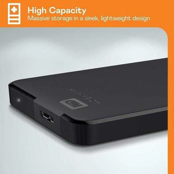 Išorinis kietasis diskas Western Digital Elements HDD 1TB USB3, Juodas