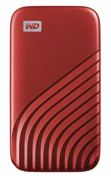 Kietasis diskas Western Digital MYPASSPORT SSD 2TB Raudonas - 1050MB/S READ 1000MB/S WR PC/MAC