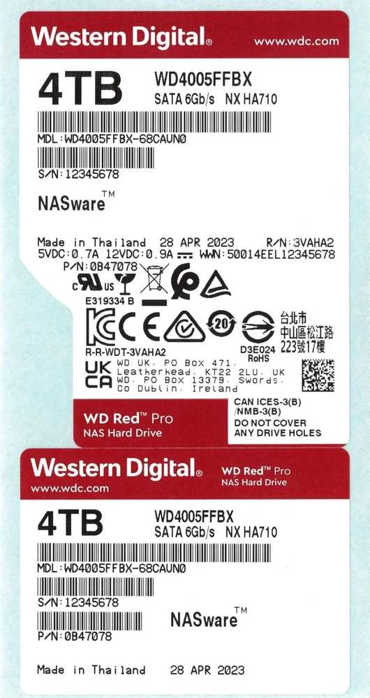 Sandisk WD Raudona Pro 4TB 6Gb/s SATA HDD 3.5inch