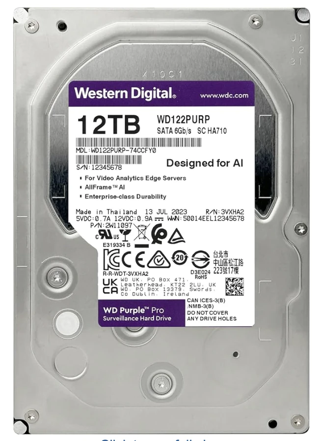 Kietasis diskas - Western Digital Violetinė Pro WD122PURP 12TB 7200RPM 512MB SATA III