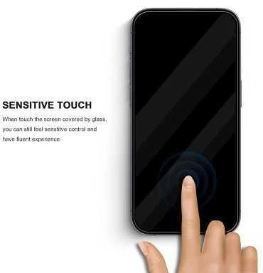 „Wocco“ grūdinto stiklo aukščiausios kokybės ekrano apsauga, skirta „Apple iPhone 15“