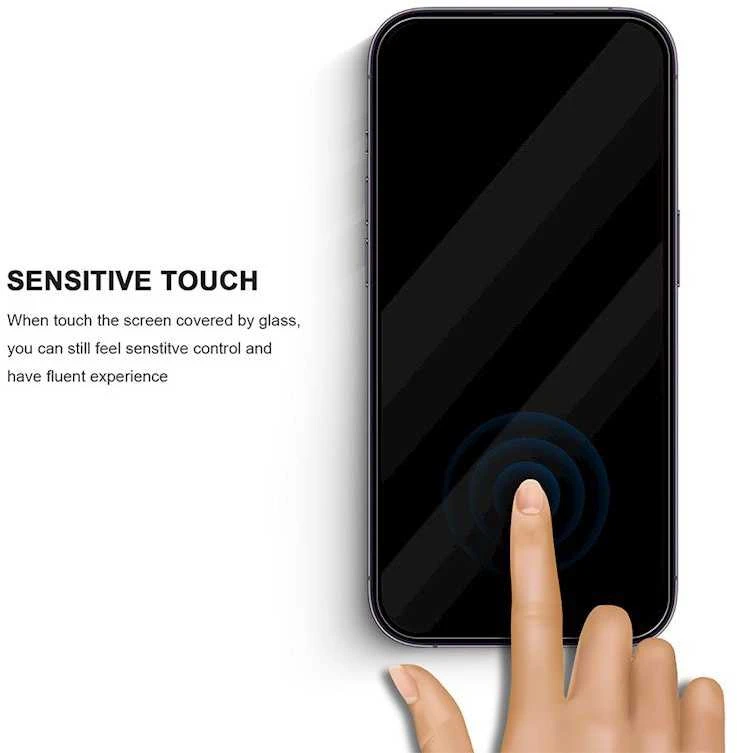 „Wocco“ grūdinto stiklo aukščiausios kokybės ekrano apsauga, skirta „Apple iPhone 16 Pro Max“.