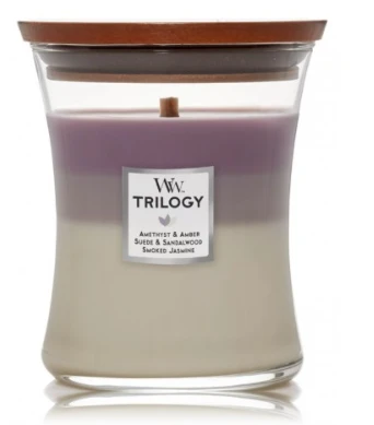Woodwick Aromatinė žvakė (Trilogy Amethyst Sky), 275 g