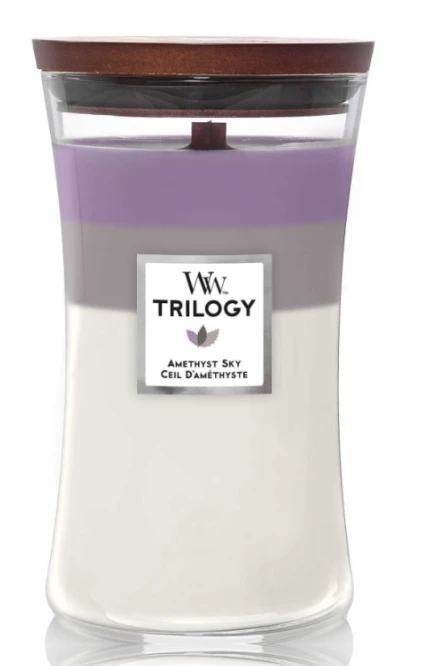 Woodwick Aromatinė žvakė (Trilogy Amethyst Sky), 275 g