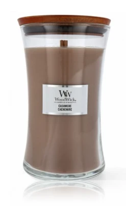WooodWick Aromatinė žvakė (Cashmere), 275 g (Pažeista pakuotė)