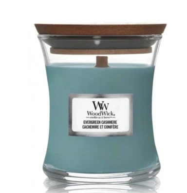 WoodWick Aromatinė žvakė (Evergreen Cashmere), 275 g