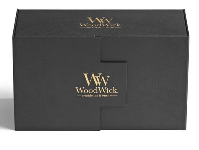 WoodWick Aromatinių žvakių rinkinys (Fireside, Linen), 2 x 275 g