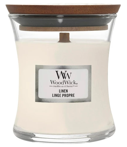WoodWick Aromatinė žvakė (Linen), 85 g