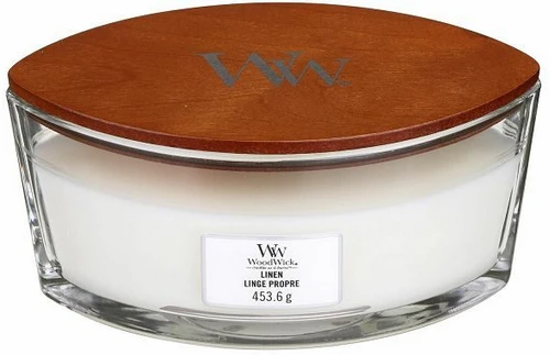 WoodWick Aromatinė žvakė (Linen), 453,6 g