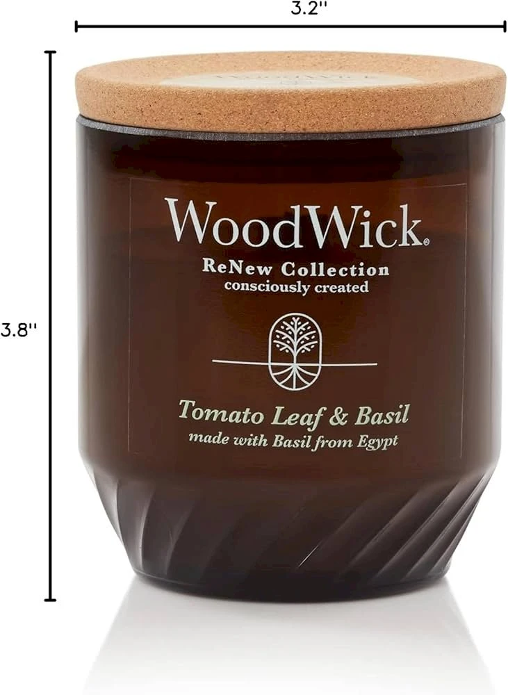 Woodwick Aromatinė žvakė (Tomato Leaf & Basil), 184,0 g