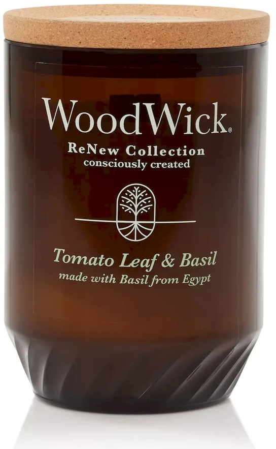 WoodWick Aromatinė žvakė (Large Tomato Leaf & Basil), 368 g