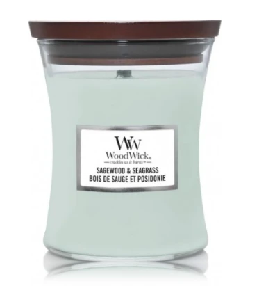 WoodWick Aromatinė žvakė (Sagewood & Seagrass), 453,6 g