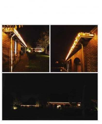 Išmani LED lauko girlianda, 230Vac, 20m, 200 x LED, šiltai balta 3500K, Wi-Fi, TUYA / Smart Life, WOOX