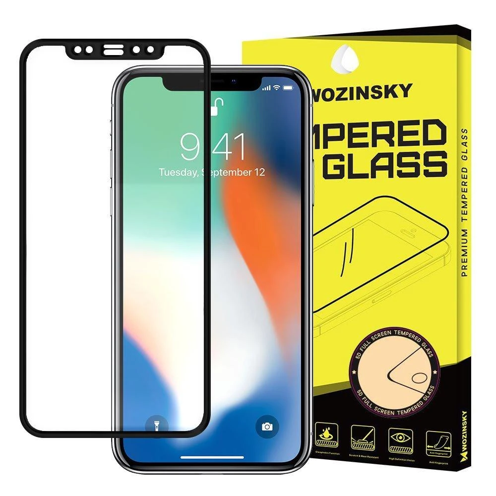 LCD apsauginis stikliukas Wozinsky 5D pritaikytas dėklui Apple iPhone XS Max/11 Pro Max juodas