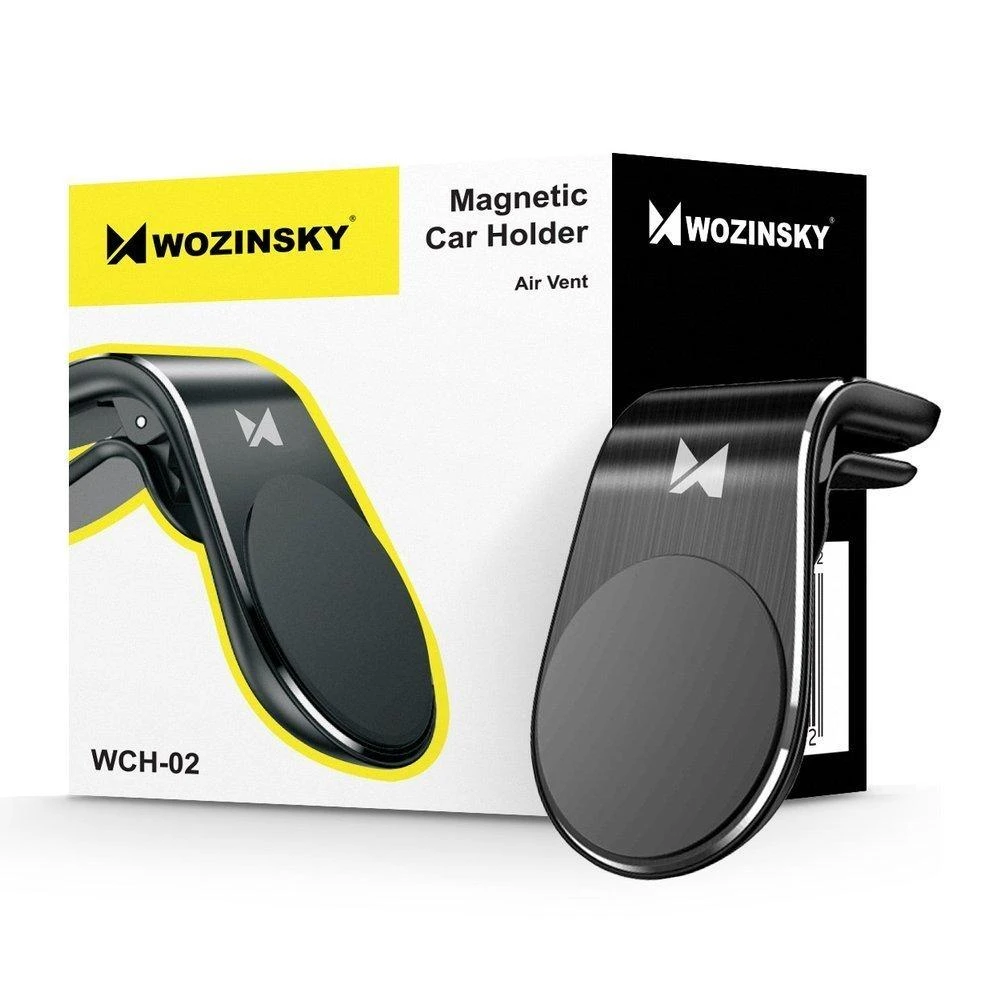 Wozinsky magnetinis telefono laikiklis oro grotelėms juodos spalvos (WCH-02)