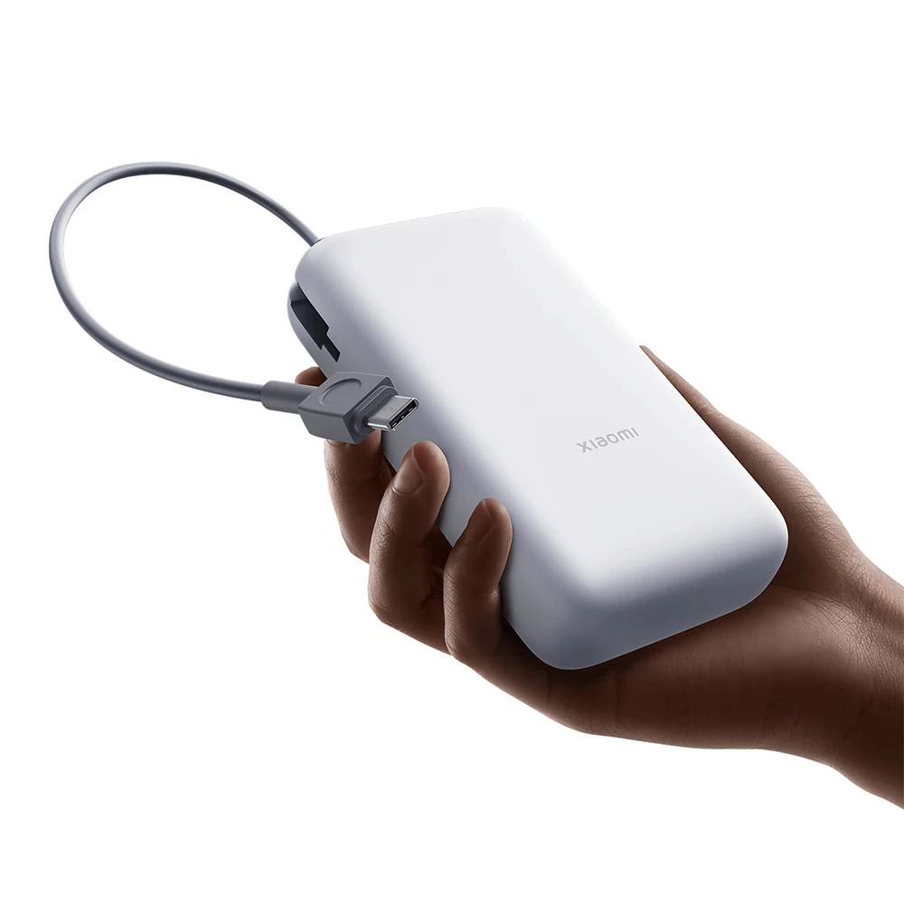 „Xiaomi“ išorinė baterija 20000mAh (integruotas laidas) | 20000 mAh | šviesiai pilka