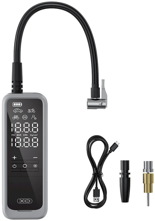 XO ratų pompa CZ018 juoda universali 5000mAh belaidė