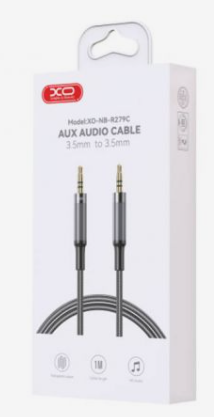 XO garso kabelis NB-R279C jack 3,5mm – jack 3,5mm 1,0m juodas