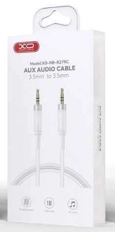 XO garso laidas NB-R279C jack 3,5mm – jack 3,5mm 1,0m baltas