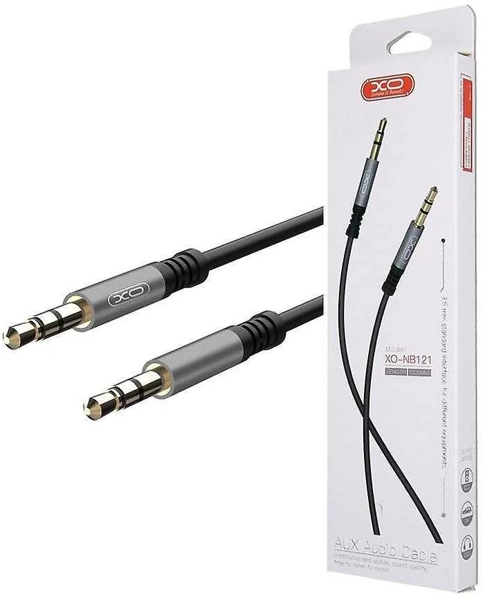 Kabelis XO Jack 3.5mm - Jack 3.5mm 1m pilkas (NB121)