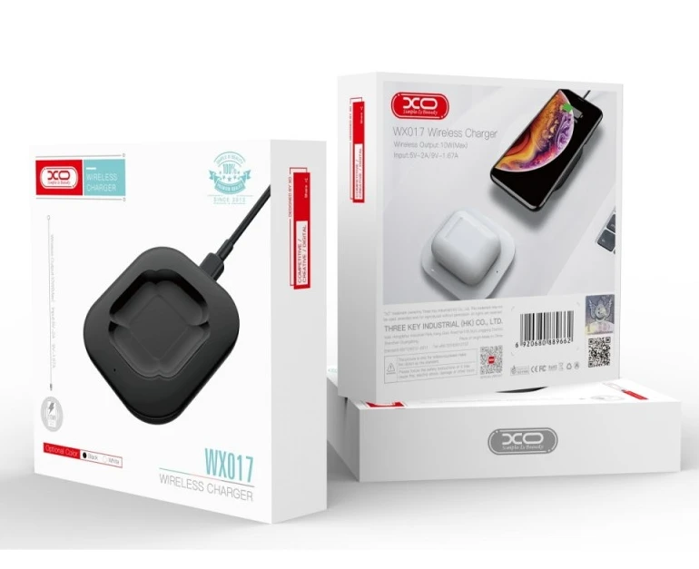 XO INDUKCINIS Įkroviklis WX017, skirtas AIRPODS 2 - AIRPODS PRO 10W Baltas