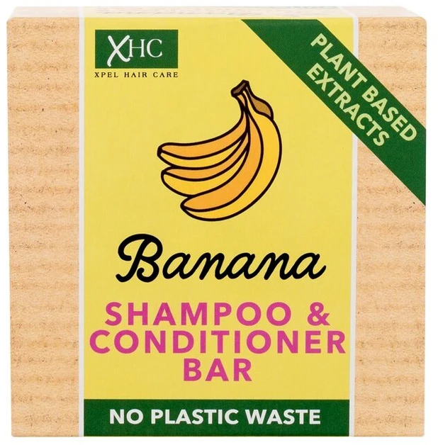 Xpel Banana Šampūnas & Conditioner Bar Šampūnas moterims, 60 g