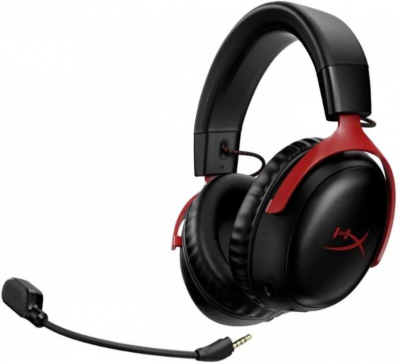 HyperX Cloud III žaidimų ausinės, Juodai raudonos