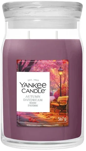 Yankee Candle Aromatinė žvakė Signatūrinė stiklinė didelė Autumn Daydream 567 g