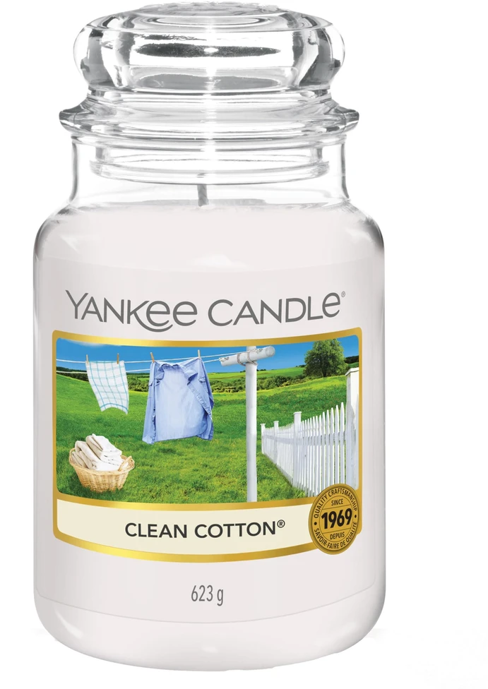 Yankee Candle Signature Clean Cotton kvapni žvakė, 411 g