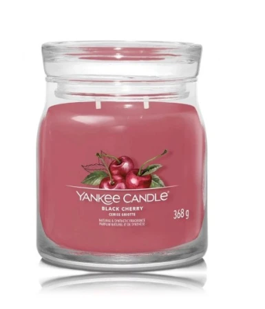 Yankee Candle Aromatinė žvakė Signature glass medium Juodas Cherry 368 g