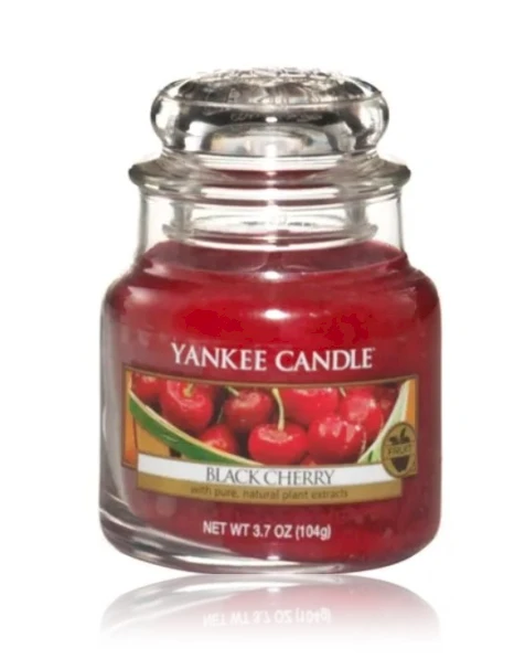 Yankee Candle Juodas Cherry Scented Candle kvapni žvakė, 623 ml