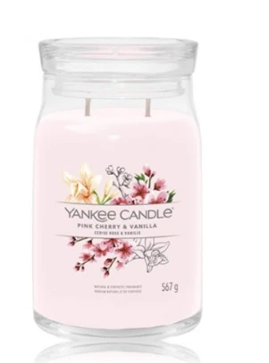 Yankee Candle Aromatinė žvakė "Signature large glass Rožinė Cherry - Vanilla" 567 g