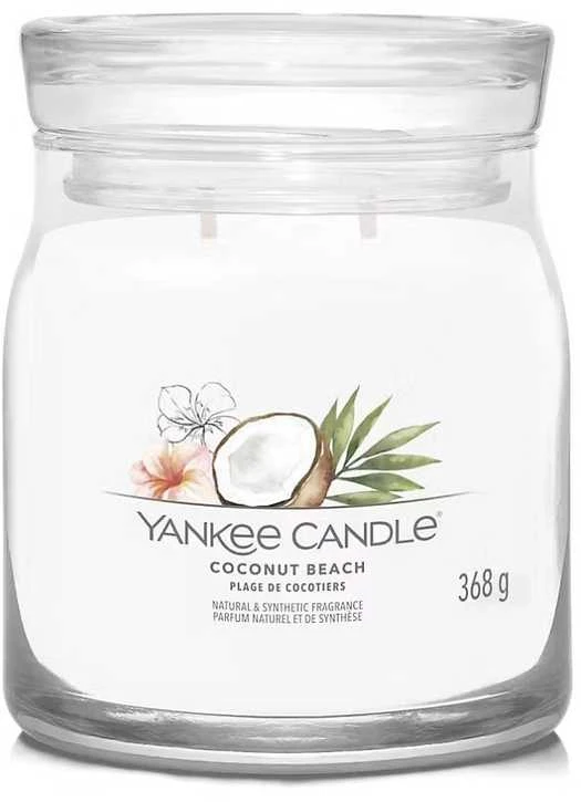 Yankee Candle Aromatinė žvakė Signature glass medium Coconut Beach 368 g