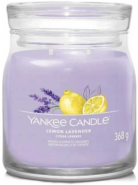Yankee Candle Aromatinė žvakė Signature glass medium Lemon Lavender 368 g