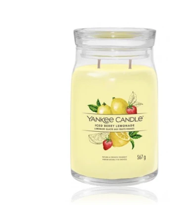 Yankee Candle Aromatinė žvakė Signature didelė stiklinė Iced Berry Lemonade 567 g