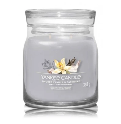 Yankee Candle Yankee žvakė Aromatinė žvakė Signatūrinio stiklo vidutinė rūkyta vanilė - kašmyras 368 g